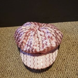 NWOT Kids Pink Sparkly Beret Hat | French Style
